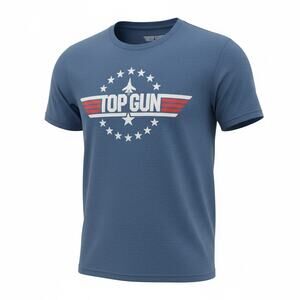 T-shirt Popfunk Top Gun Dad | Festa Del Papà | Cotone Blu Navy | Unisex Adulto XXXL